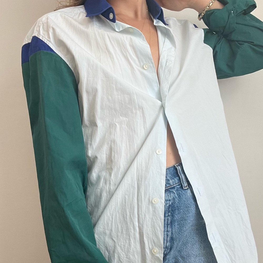 COPY - Vintage kenzo colorblock cotton button down
